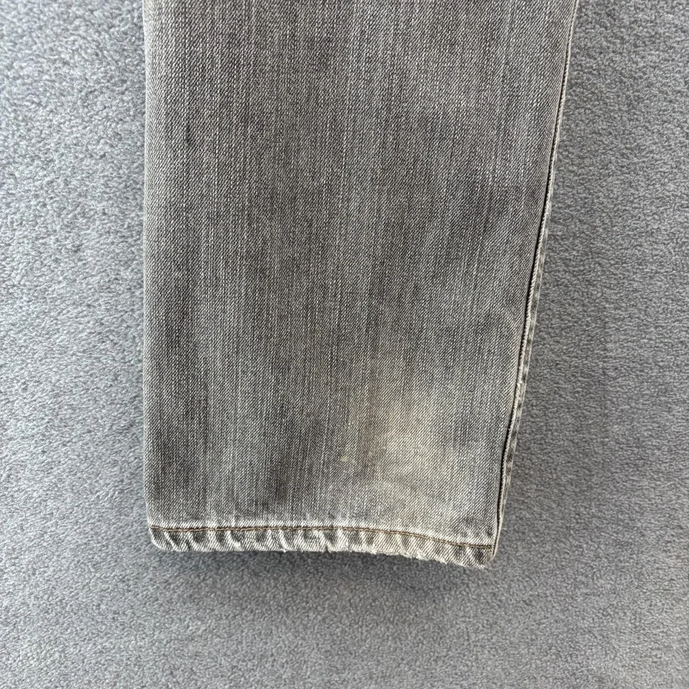 VTG 90s Y2K Levis 501 Jeans Men 34x34 Gray Straight Denim Button Fly Distressed